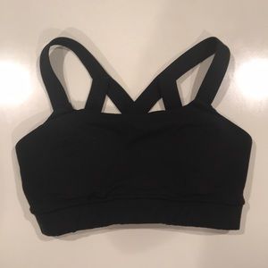 Black lululemon sports bra size 6.